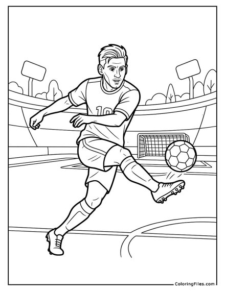 Soccer Player Crossing the Ball