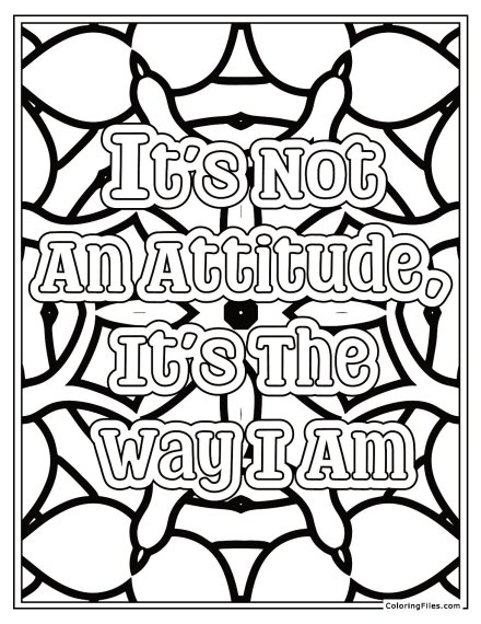 It's not an attitude, It's the way i am