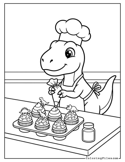 Baking Dino Cupcakes