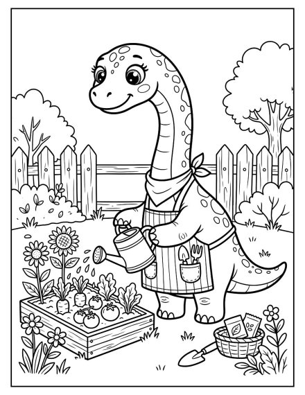 Gardening Long-Neck Dino
