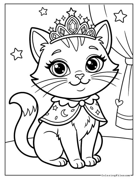 Princess Cat with a Sparkly Tiara