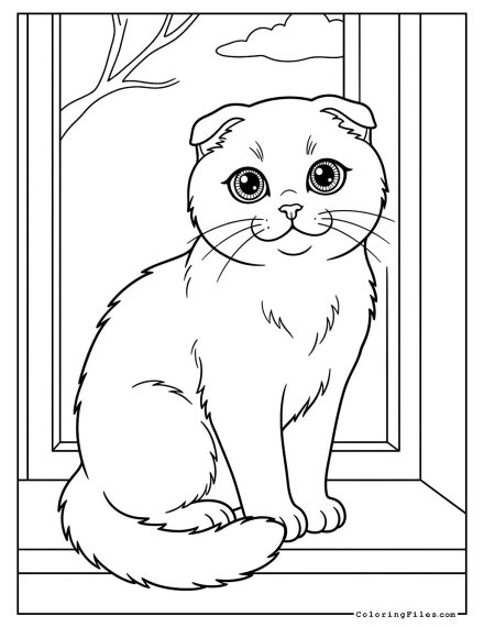 Scottish Fold Sitting by a Window