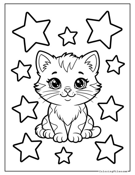 Cat in a Stars