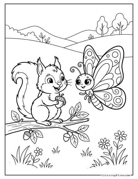 Squirrel & Butterfly Gathering