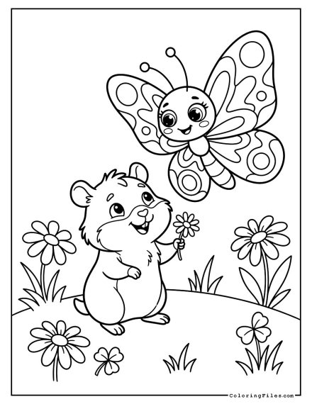 Hamster & Butterfly Garden Fun