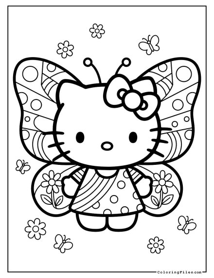 Hello Kitty’s Floral Butterfly