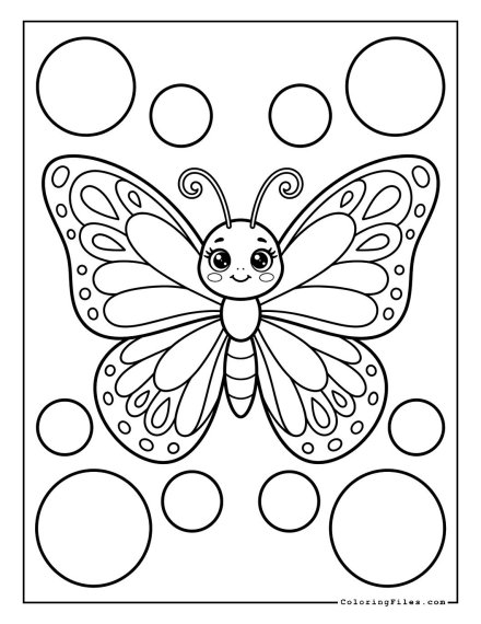 Symmetrical Butterfly & Circles