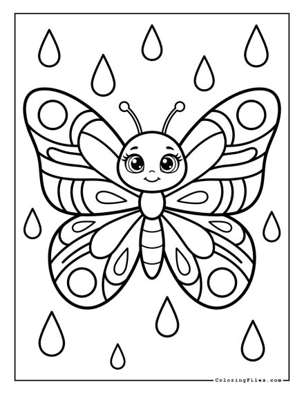 Butterfly in Diamond Raindrops