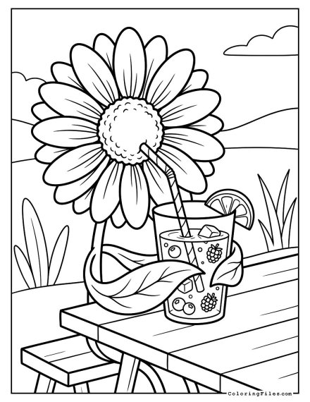 Daisy Sipping Berry Lemonade