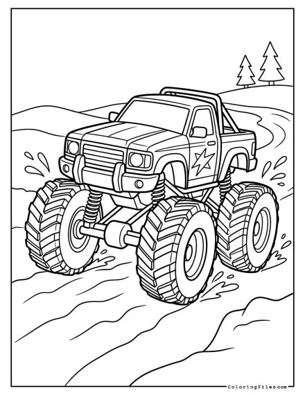 The Muddy Monster Truck Race