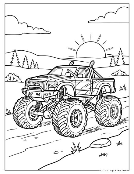 Monster Truck Sunset Drive