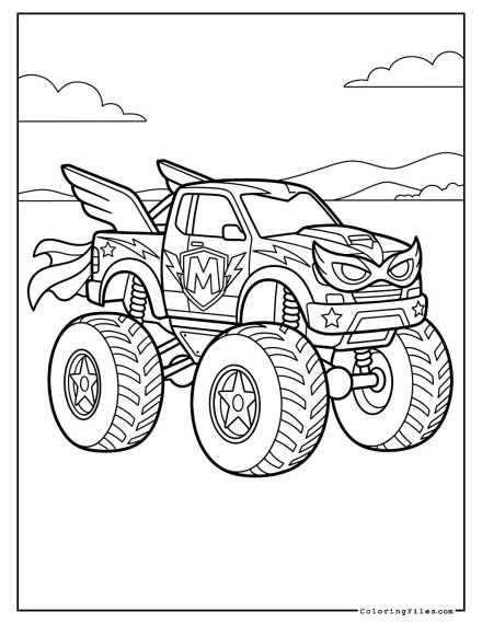 Monster Truck Superhero Style