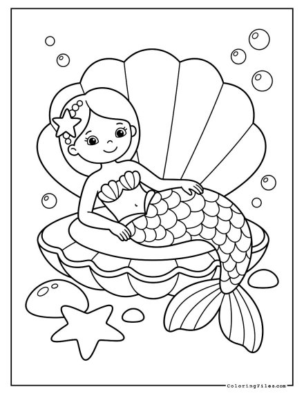 Mermaid Resting At Home