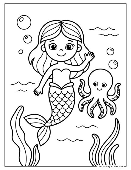 Mermaid and Octopus Buddy
