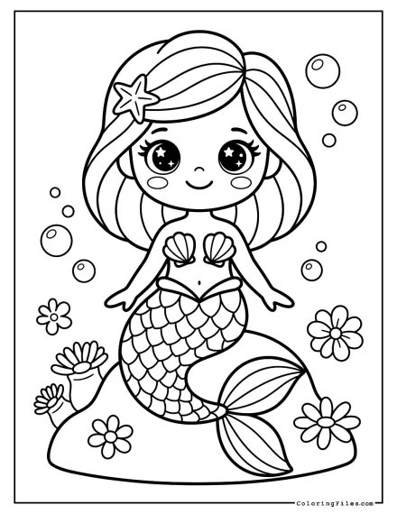 Mermaid with Sea Flowers