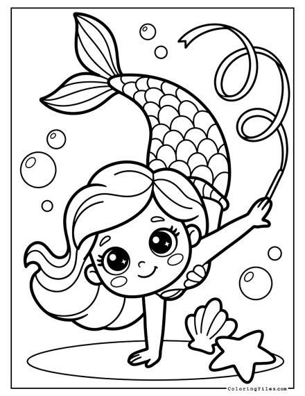 Playful Mermaid Gymnastics