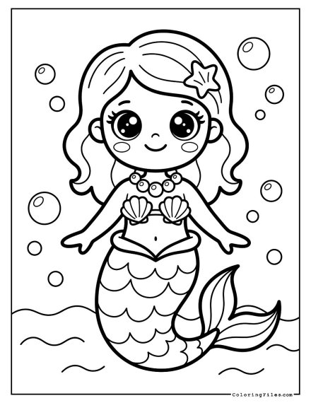 Mermaid with Pearl Necklace