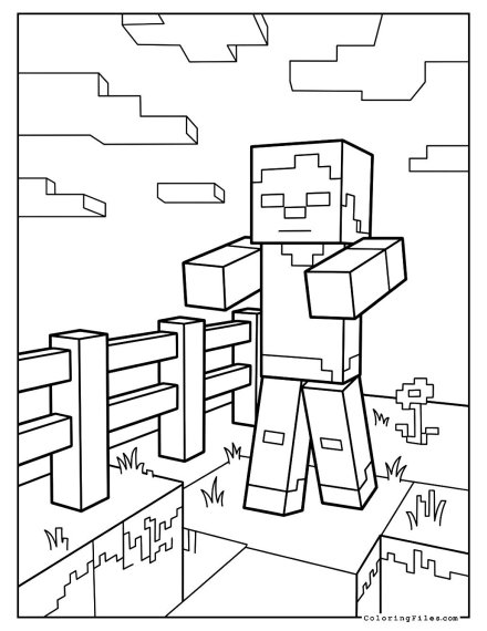 Zombie and Fence Barrier