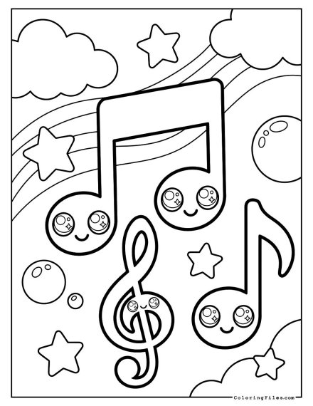 Kawaii Music Notes