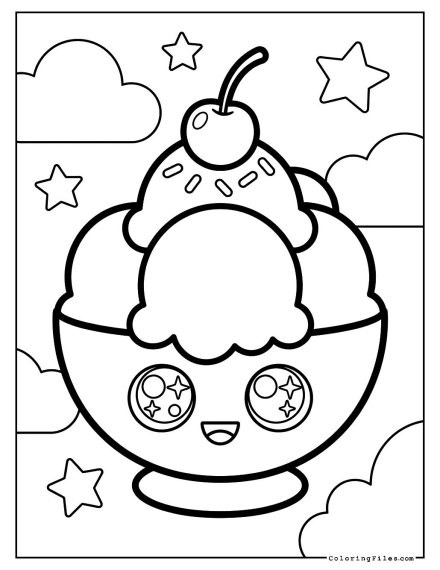 Kawaii Ice Cream Bowl