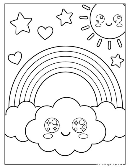Colorful Kawaii Rainbow