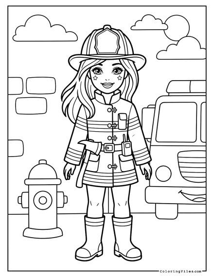 Barbie in Firefighter Outfit