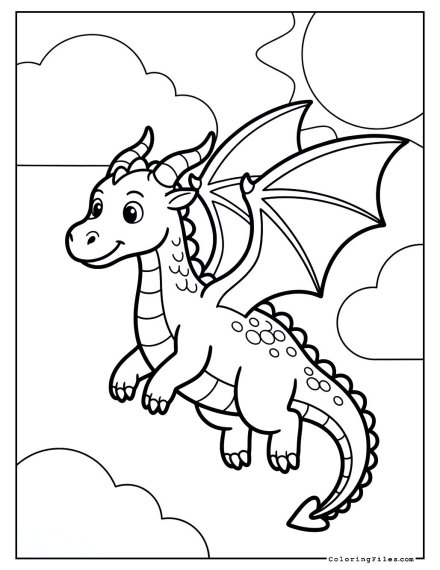 Dragon Soaring in the Air