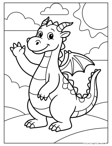 Dragon with Claw in the Air
