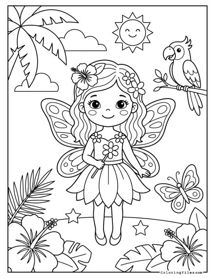 Tropical Fairy Girl