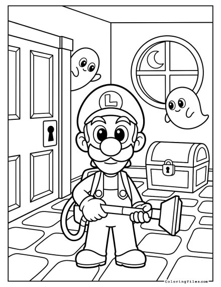 Luigi in the Haunted Mansion