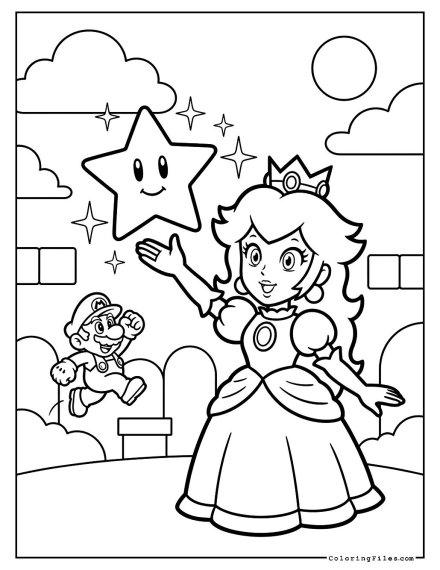 Princess Peach Star Catching