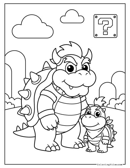 Bowser Jr. and his Father Bowser