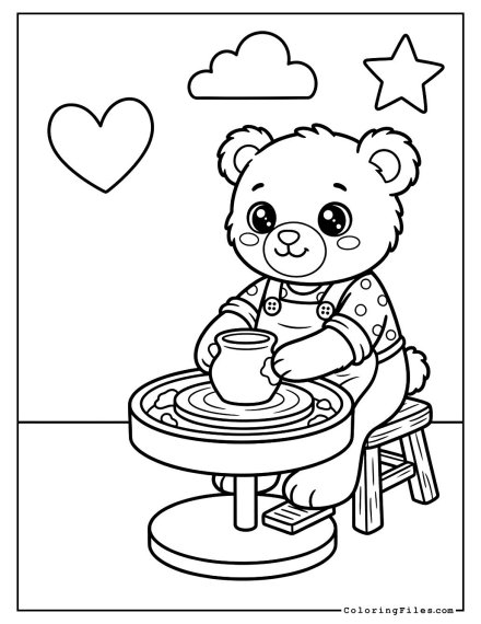 Teddy Bear Making Pottery