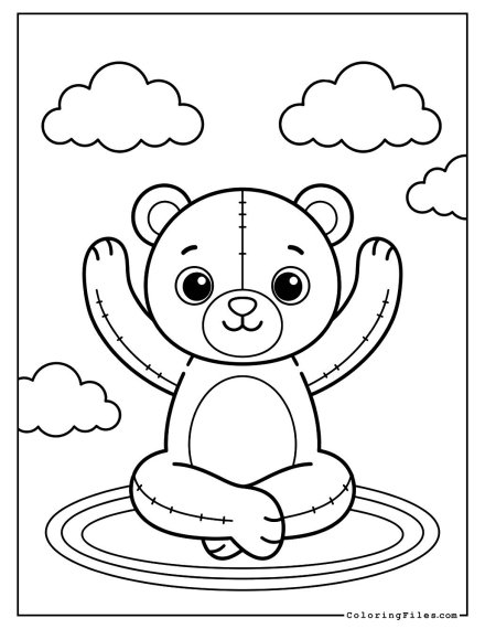 Teddy Bear Doing Yoga Pose