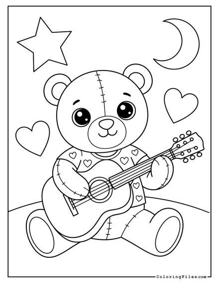 Teddy Bear Playing Guitar