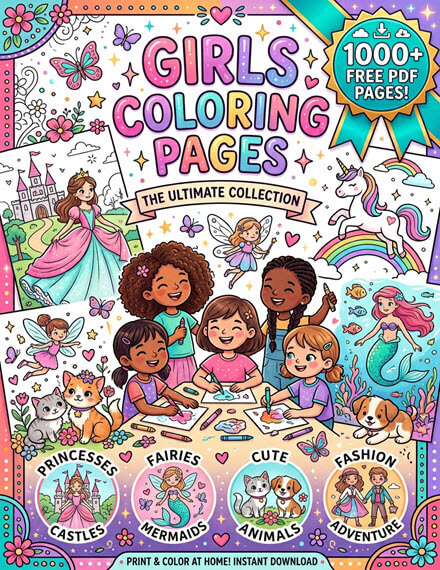 Girls Coloring Pages