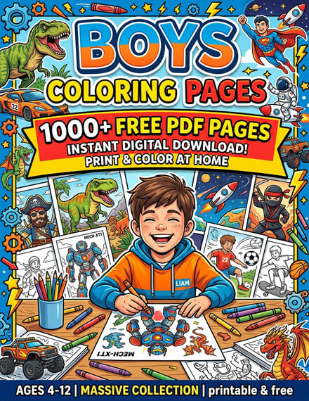Boys Coloring Pages