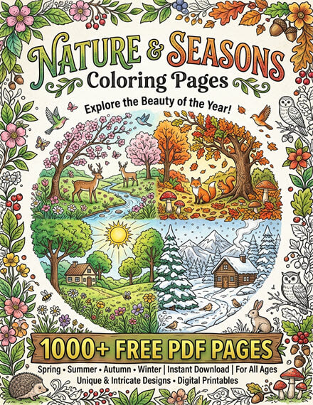 Nature&Seasons Coloring Pages