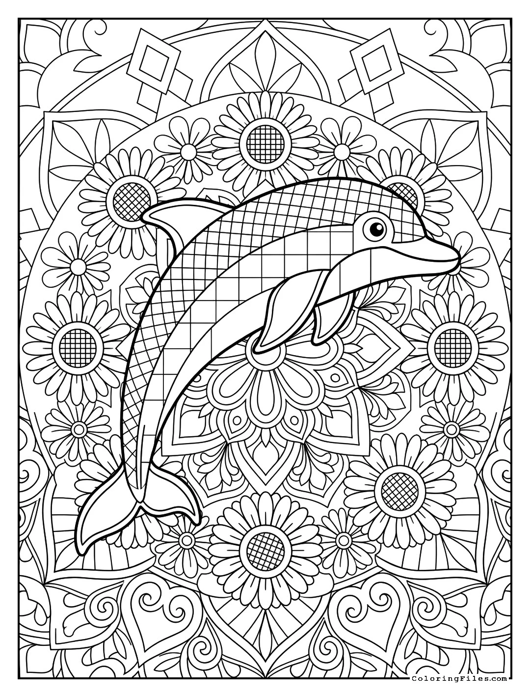 Playful Dolphin Mandala