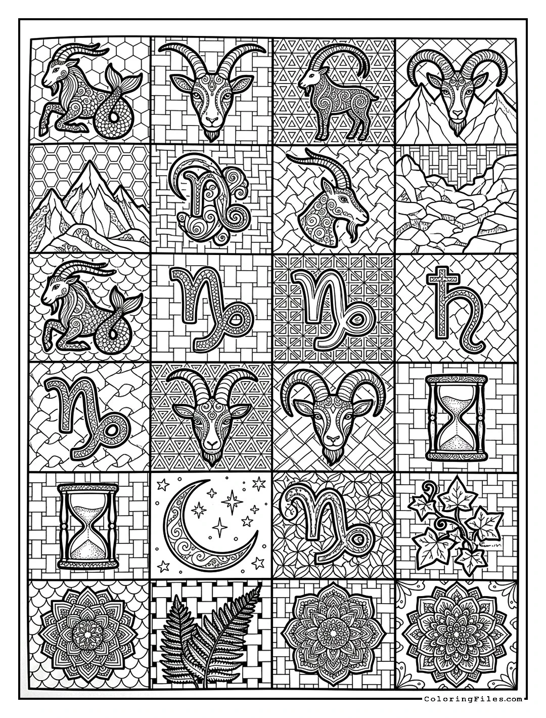 Capricorn Saturnian Wall Tangle