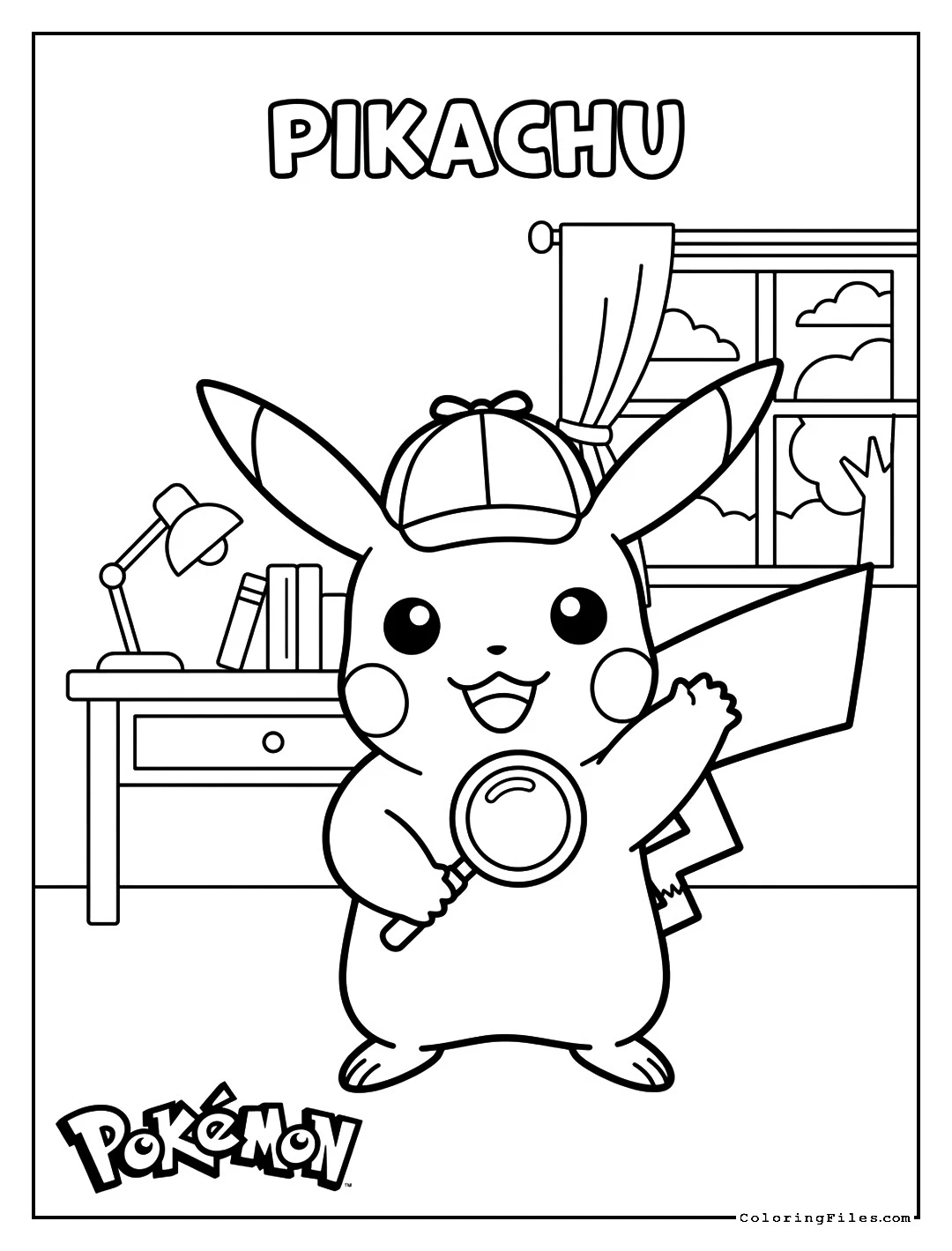Cute Detective Pikachu