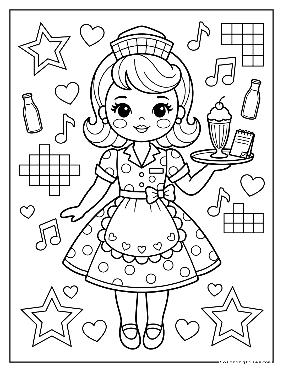 Retro Diner Doll