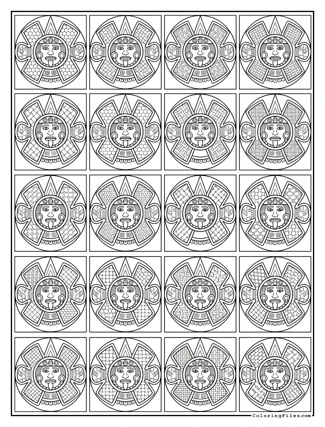 Maya Sun Calendar Stone