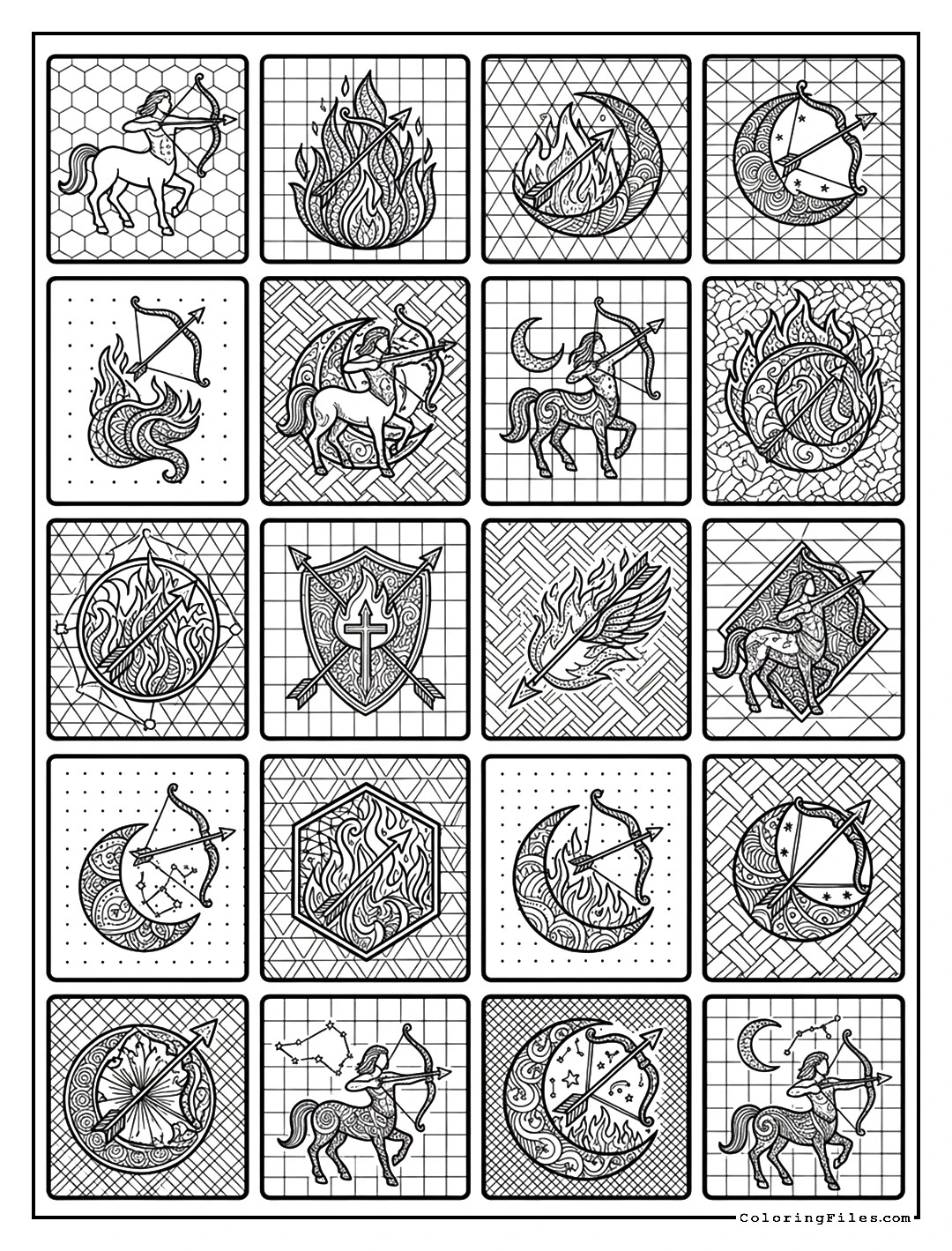 Sagittarius Cosmic Fire Grid