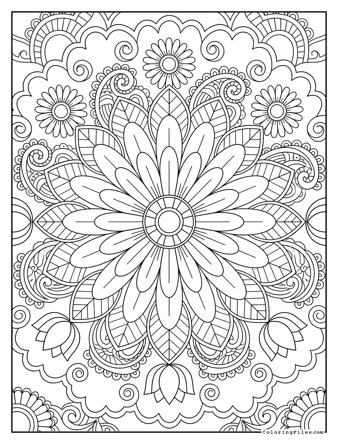 Vibrant Daisy Mandala