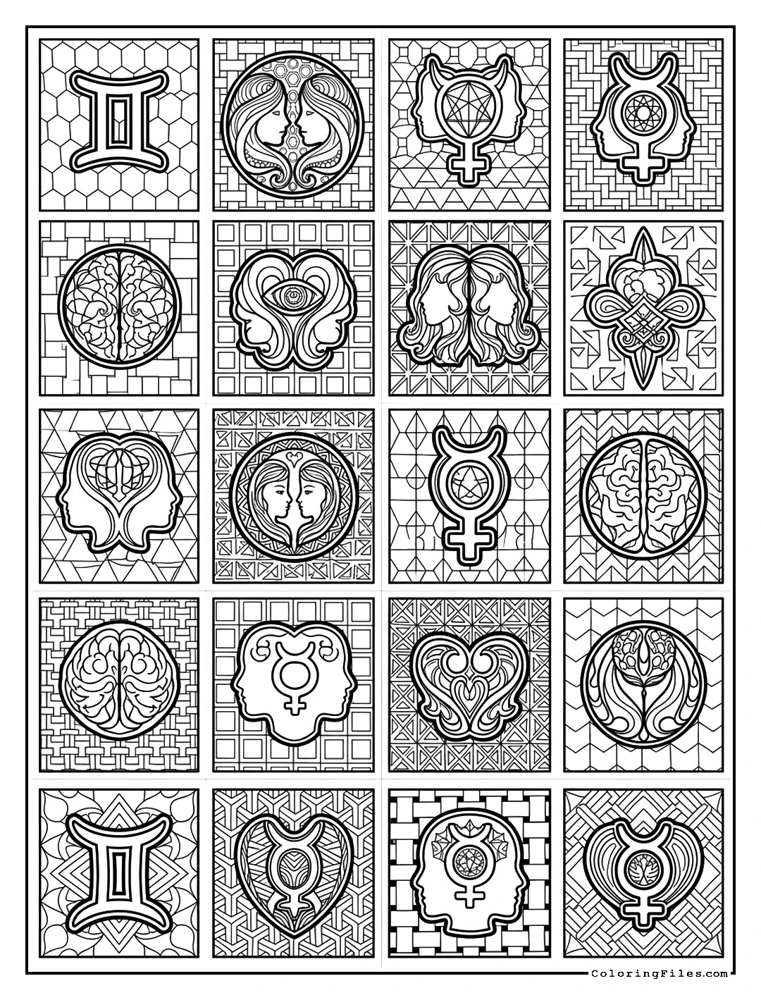 Mercurial Mind Zentangle Grid