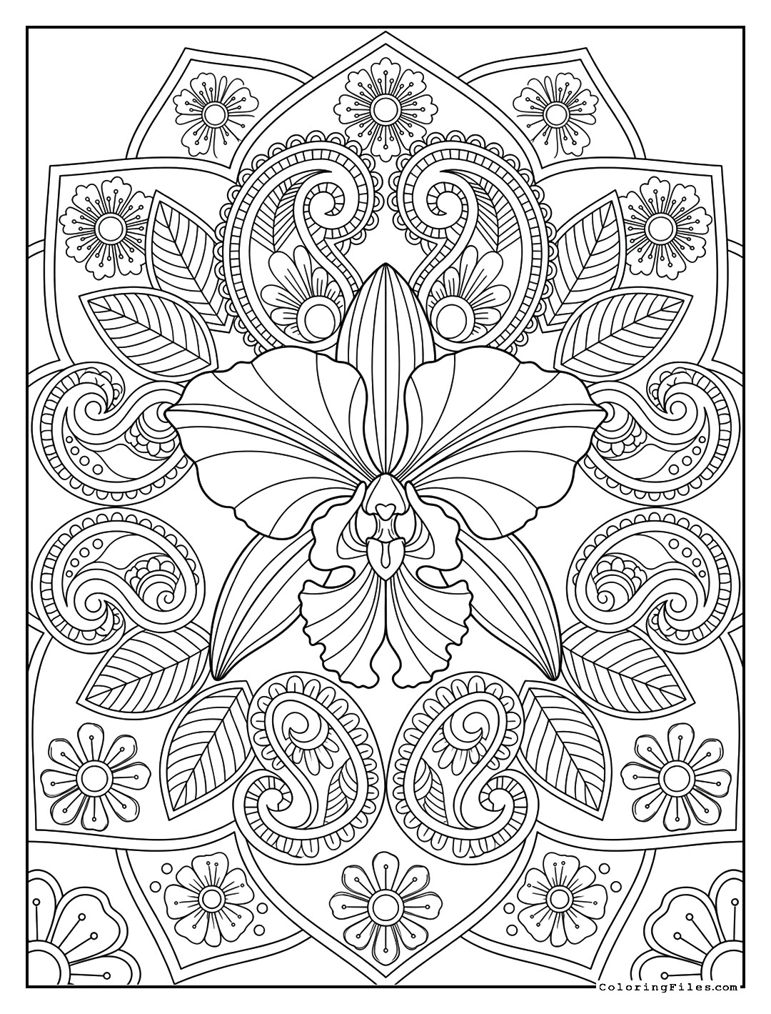 Exotic Orchid Mandala