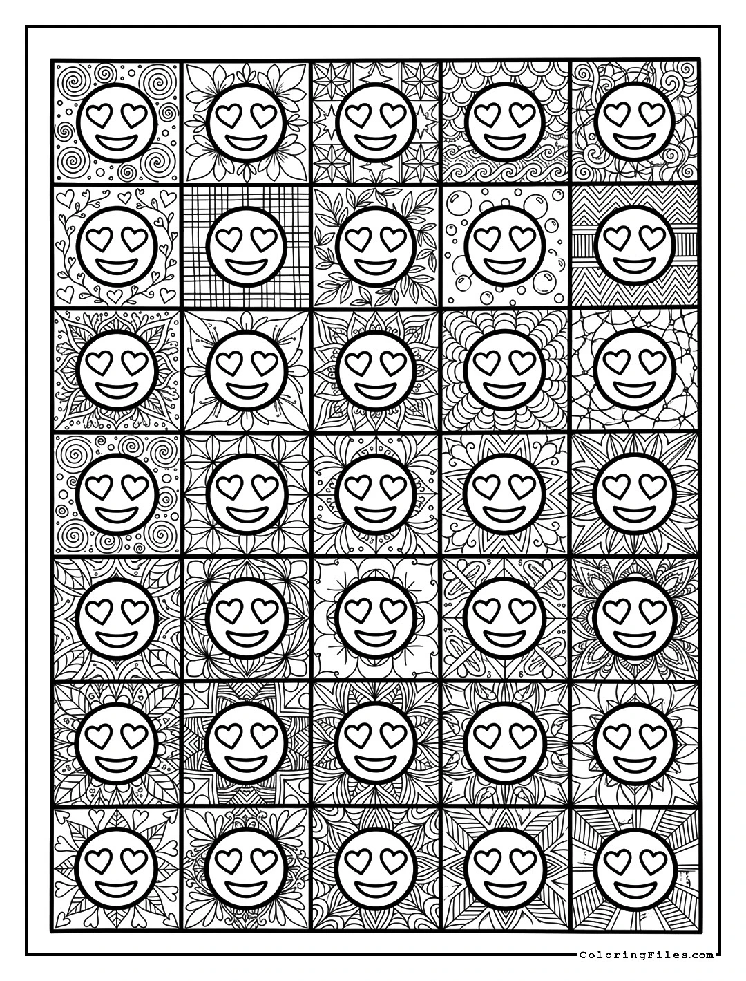 Heart Eyes Zentangle Design
