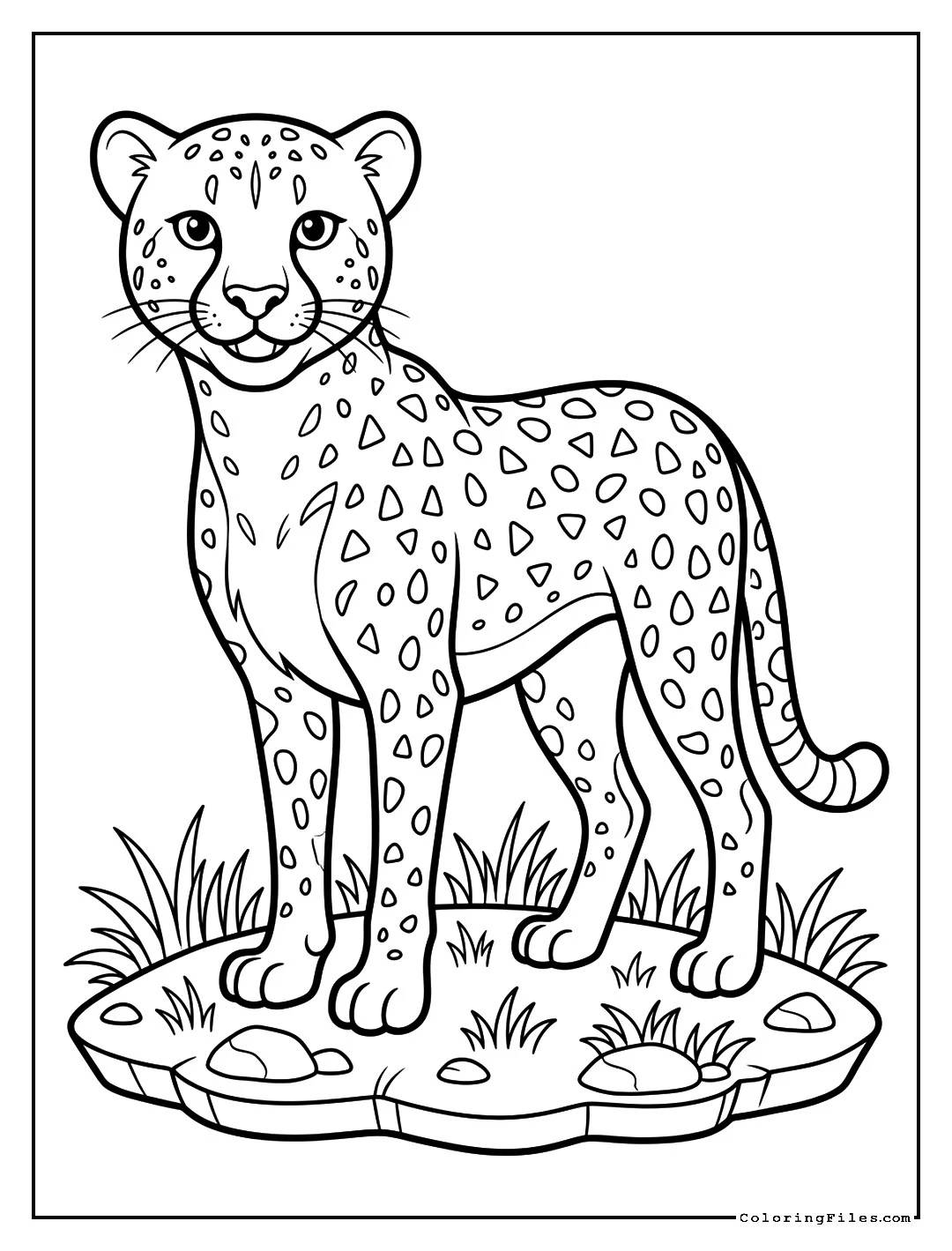 Cheetah - Animal Coloring Pages ( Free PDF Printables)