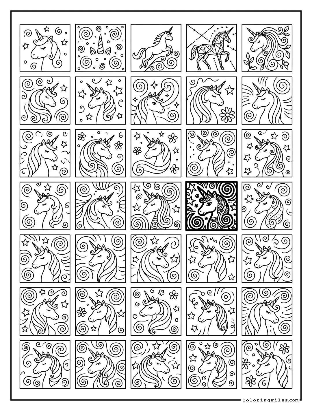 Unicorn Magical Spiral Art